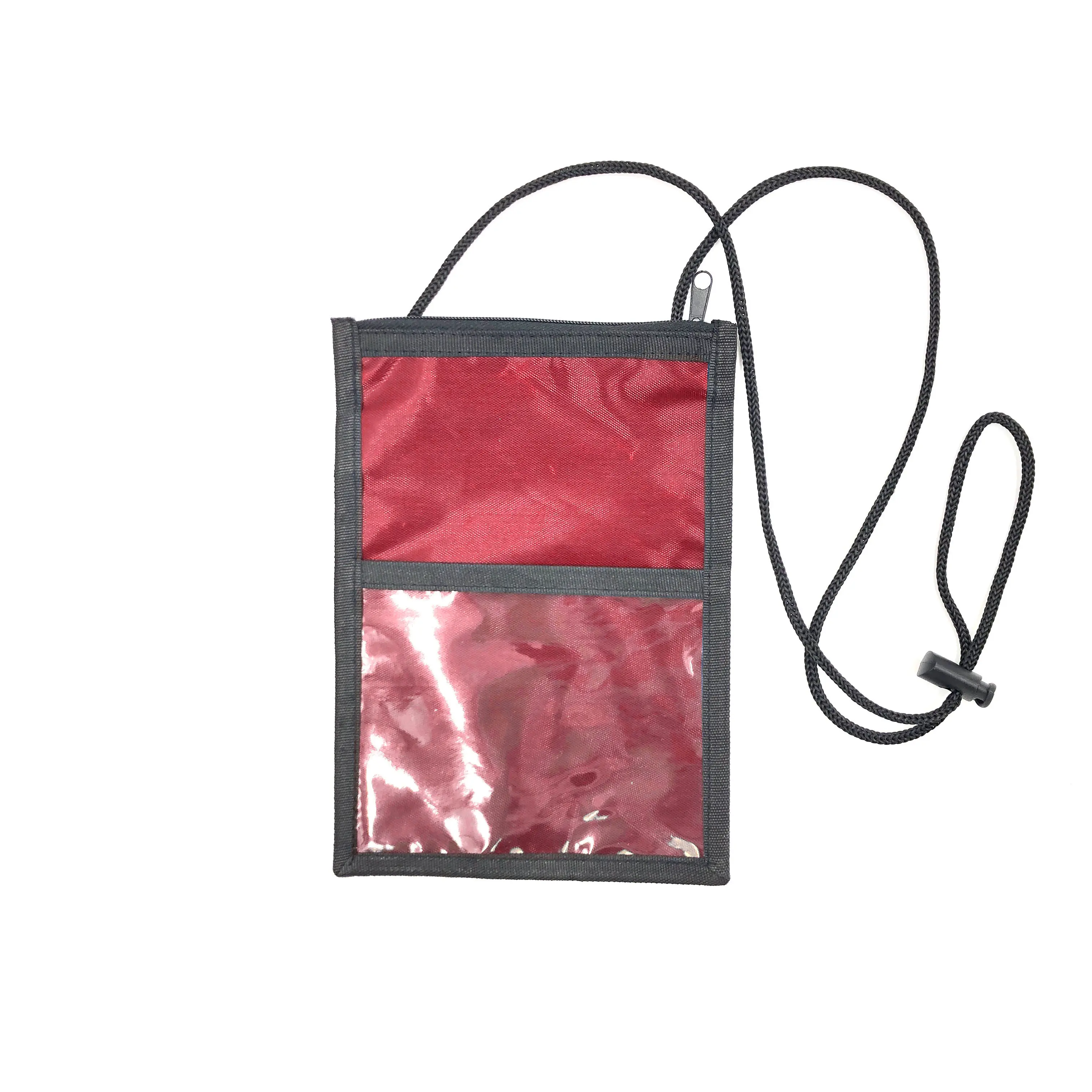 [JYXB-1419- Red] Polyester Badge Holder Trade Show 7.5 inch H* 5.5 inch W (Red)