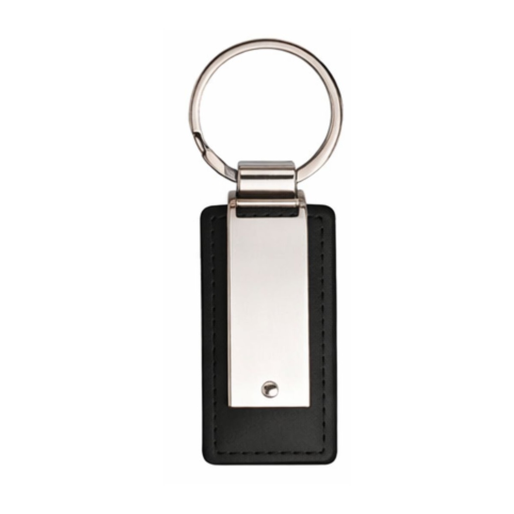 Leatherette Metal Keychain