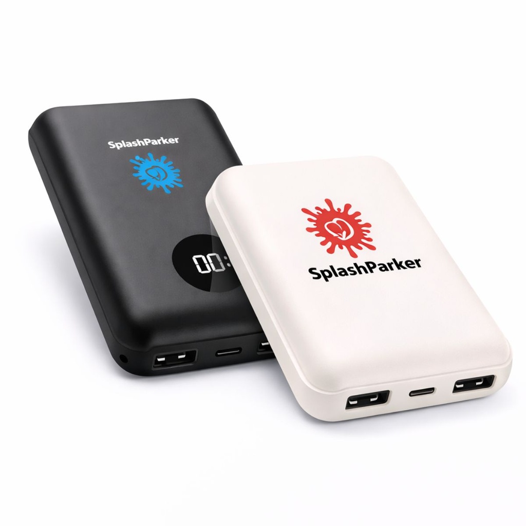 Small Digital Display Charger with Two USB Ports
