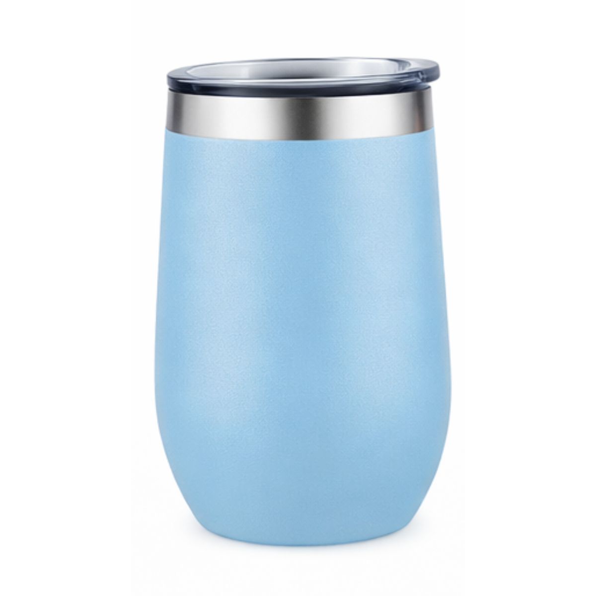 [LS-206AP-Matte Aqua] 12oz Double Wall Tumbler with Stainless Steel Rim (Matte Aqua)