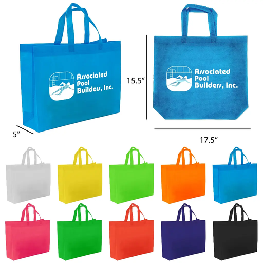 [B801] Non-Woven Juliet Grocery Tote Bag  - 3D (18" x 14" x 5")