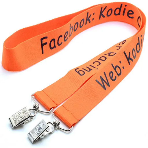[DBLYD-38] 3/8" Screen Printed Bamboo Double Ended Attachement Lanyard