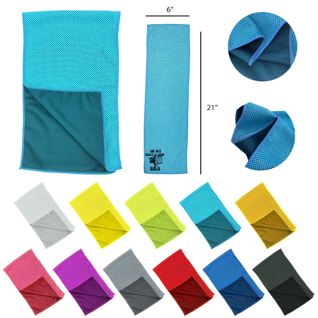 6"L* 21"W Sized Microfiber Cooling Towel