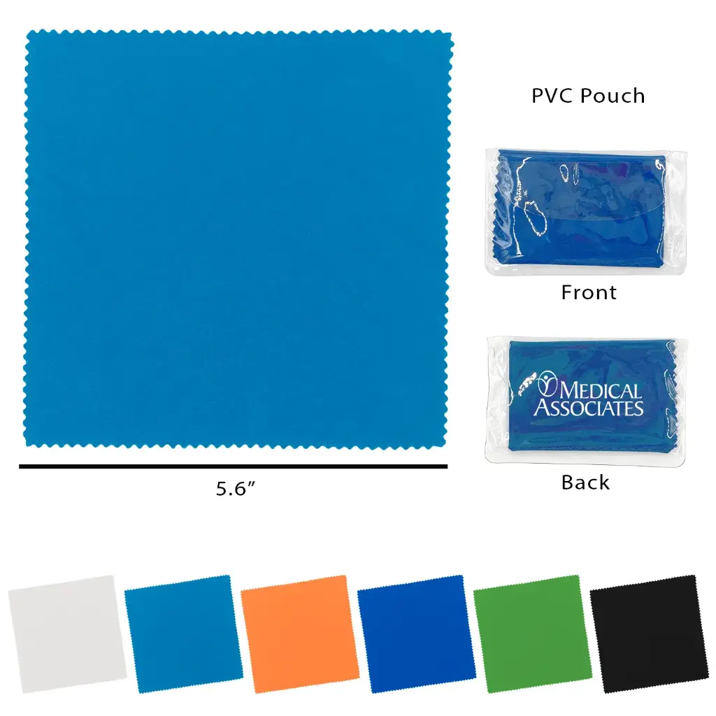 6" x 6" Deluxe Microfiber Wipe in Reusable PVC Case