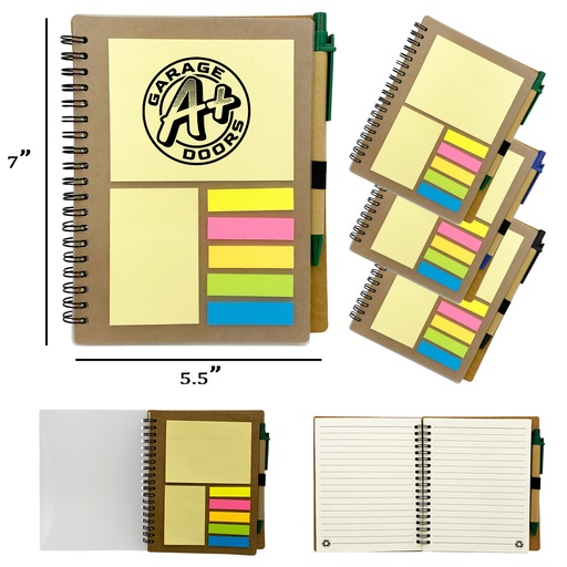 [JD-019] 5.5" * 7" Eco-Friendly Complete Set Spiral Notebook