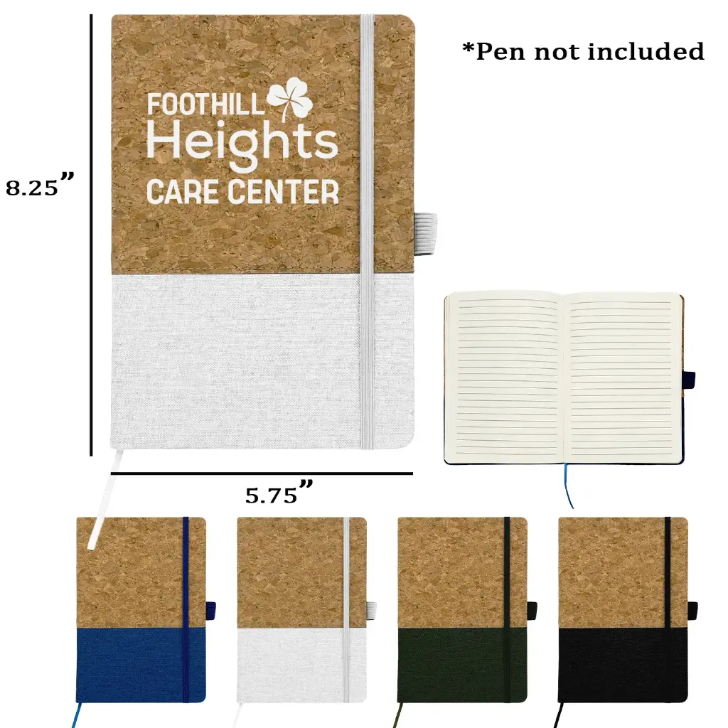 5.5"*7" Stonebrook Eco Cork Hard Cover Notebook