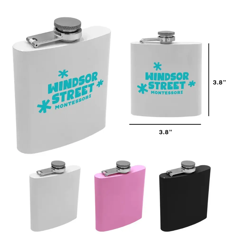 Adventure Powder Coated 6oz Hip Flasks