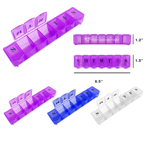 [JJRY-04] 7 Day  Pill Case Transparent Color