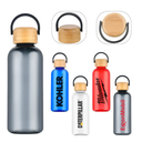 21OZ RPET water bottle with bamboo lid