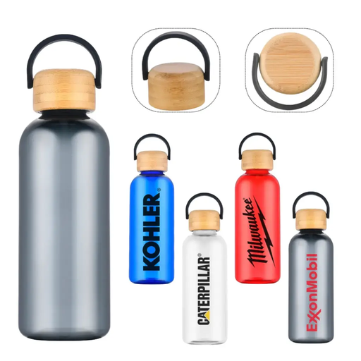 [LS-108] 21OZ RPET water bottle with bamboo lid