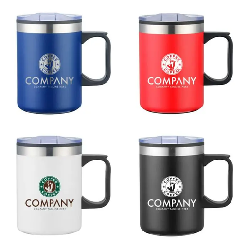 [LS-205AP] 14oz Double Wall Camping Mug w/ Handle