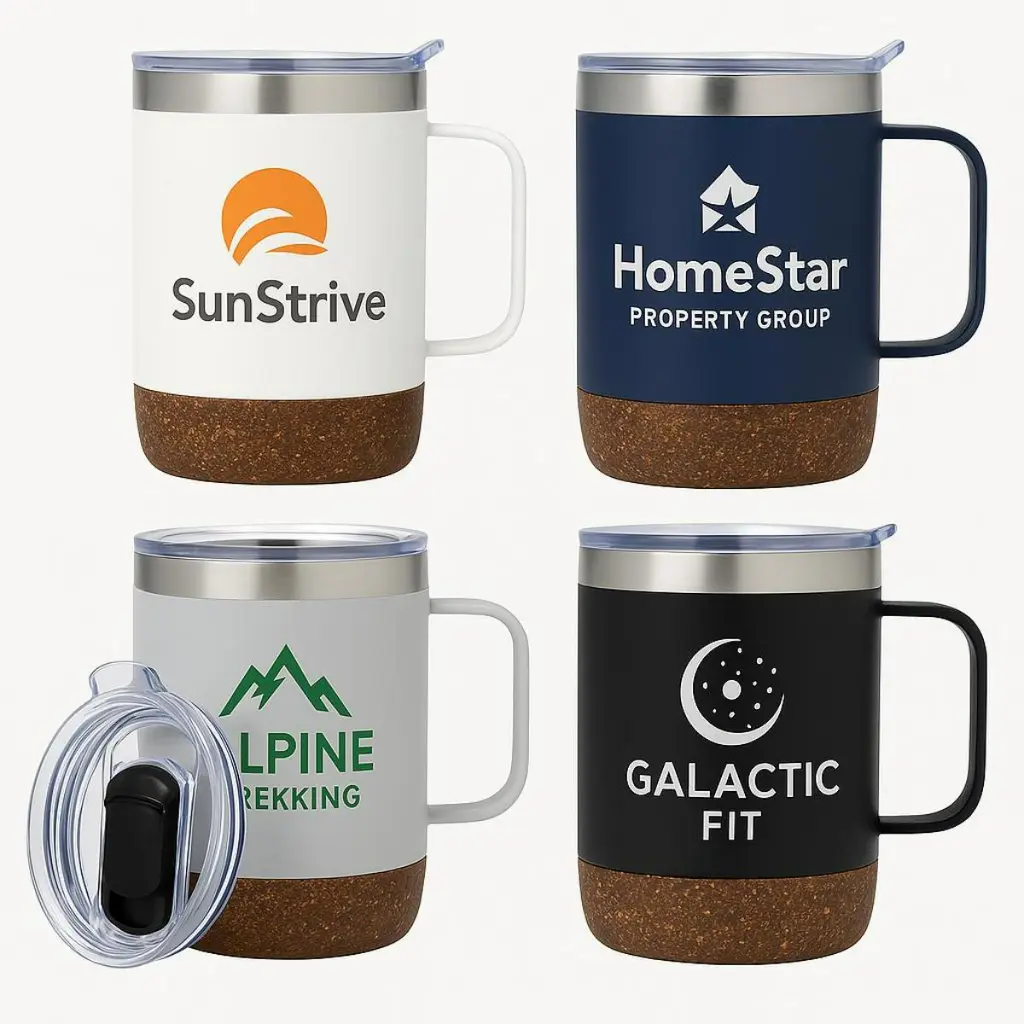 12oz Vacuum Mug with Cork Bottom