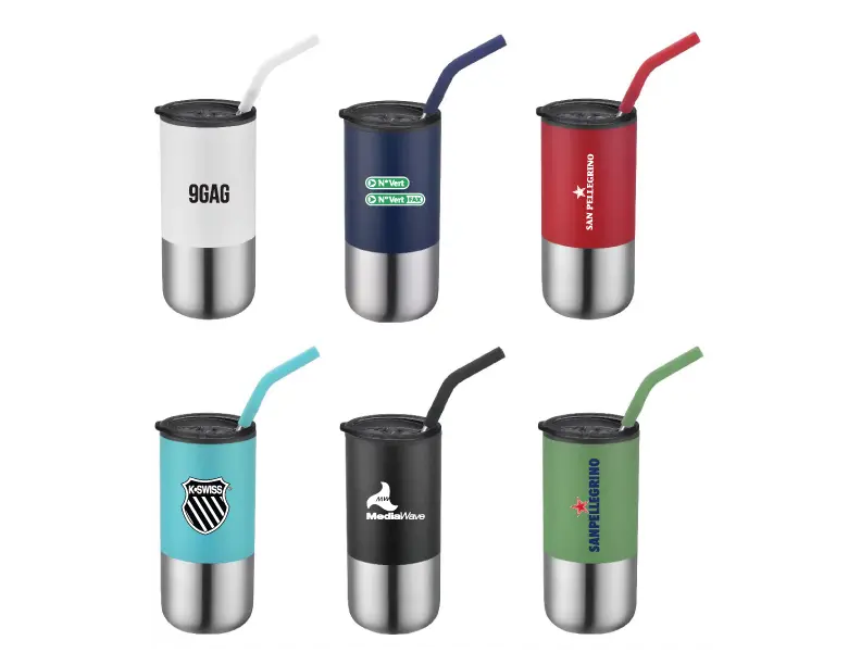 16oz Double Wall Tumbler with Straw