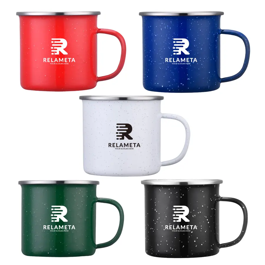 16oz Camp Mug with Stainless Steel Rim