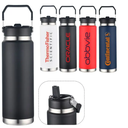 30oz Vacuum bottle with straw and carry handle