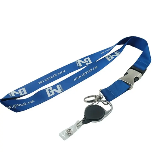 [PLYD-58-BRRR] 5/8" x 36" Polyester Silkscreen Lanyard with Buckle Release and Retractable Reel