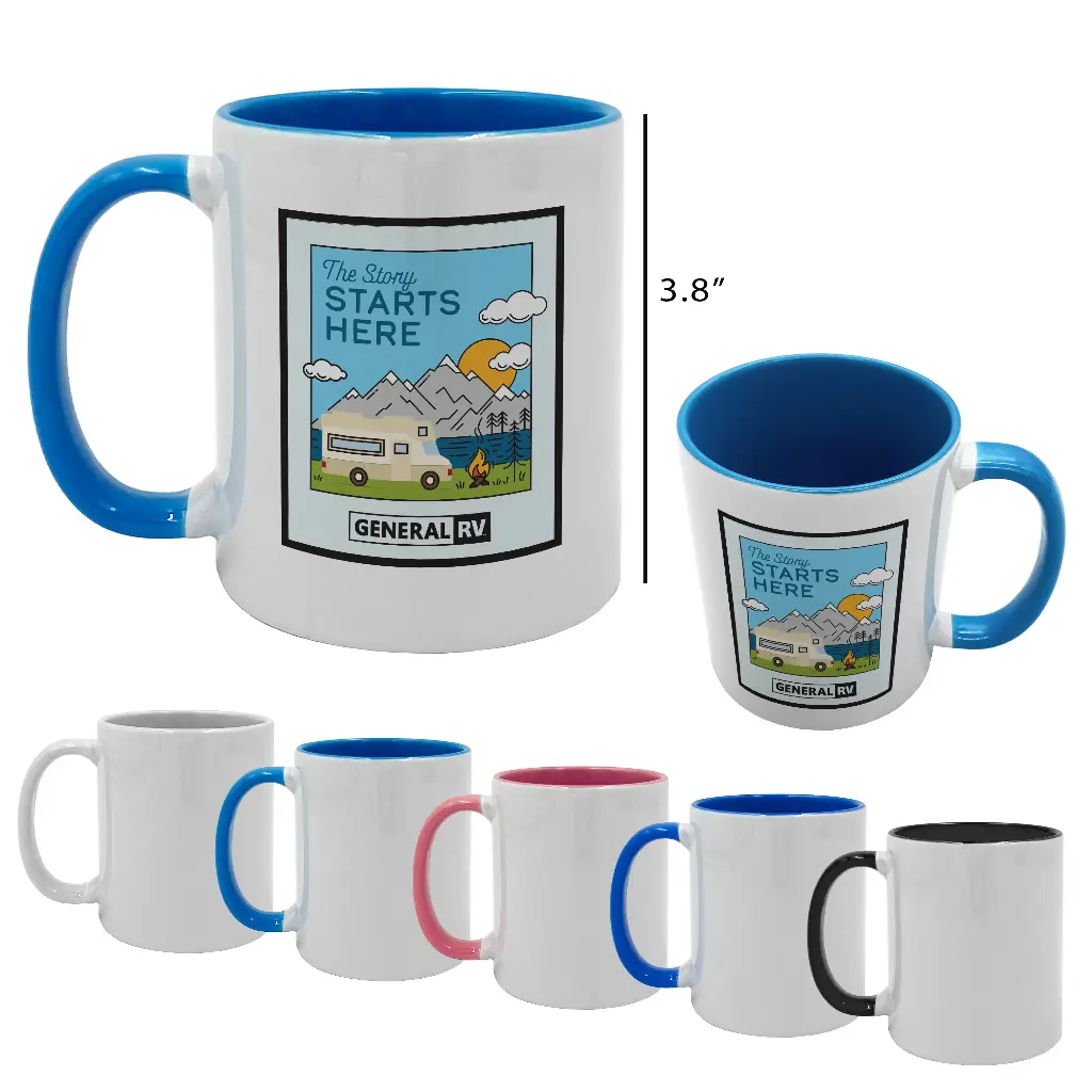 11oz General Full Color Inner Color Coffee Mugs