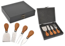 Gourmet Four Piece Cheese Knife Set with Wood Case