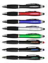 Curvy Plastic Stylus Pen w/Light UP Engraving