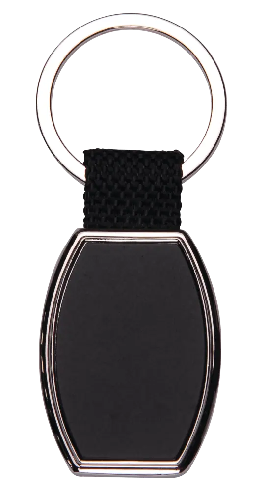Double Sided Black Key Chain   