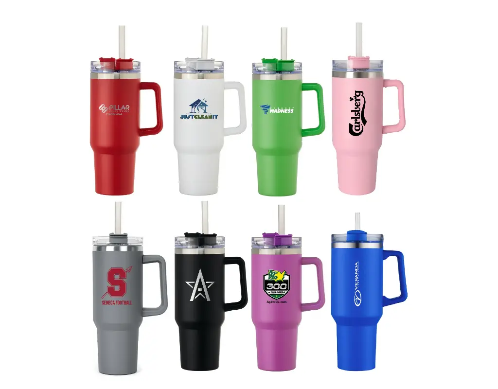 40oz SS Double Wall Vacuum Mug & Straw Lid with Twist Closure