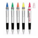 Slim Highlighter With plastic Ballpoint Pen
