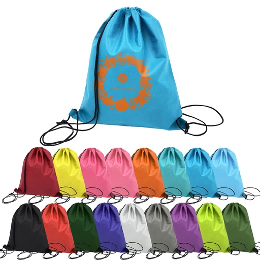 [WJ10870] Non-woven Tundra Drawstring Bag (14in W x 17in H)