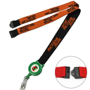 3/8" Woven Lanyard with Retractable Reel and Safety Breakaway