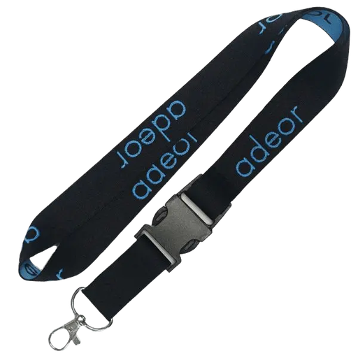 [WRLYD-58-BR] 5/8" Recycled PET Eco-friendly Woven Lanyard with Buckle Release