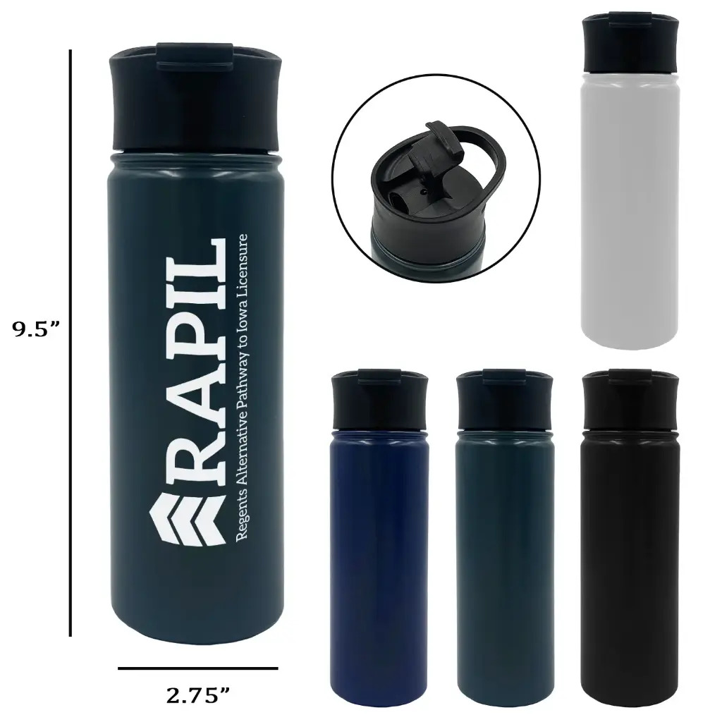 Cascade 20 oz. Vacuum Stainless Steel Water Bottle