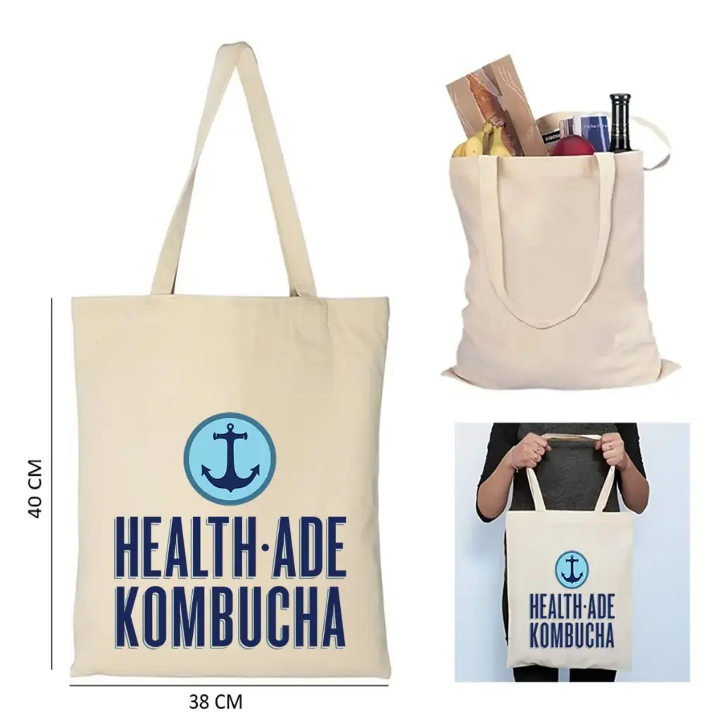 6oz (16in H x 15 in. W) Cotton Canvas Tote Bag 22" Handle