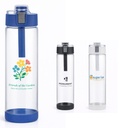 22 oz Single Wall Glass Bottle with Locking Lid & Silicone Sleeve